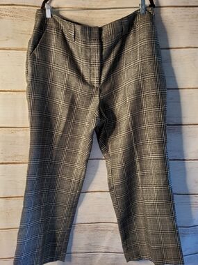 Worthington Black and Gray Glen Plaid Dress Pants